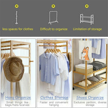 Load image into Gallery viewer, Closet Organizer Garment Rack Clothes Hanger Home Shelf Heavy Duty Furniture
