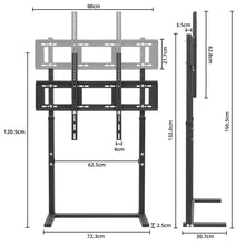 Load image into Gallery viewer, Heavy Duty Floor Standing TV Mount Stand Bracket Height Adjustable for 32”-100”

