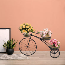 Load image into Gallery viewer, Bicycle Shape Plant Stand Wrought Iron Tricycle Planter Home Garden Patio Decor
