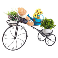 Load image into Gallery viewer, Bicycle Shape Plant Stand Wrought Iron Tricycle Planter Home Garden Patio Decor
