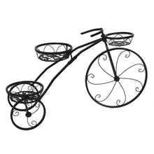 Load image into Gallery viewer, Bicycle Shape Plant Stand Wrought Iron Tricycle Planter Home Garden Patio Decor
