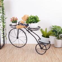 Load image into Gallery viewer, Bicycle Shape Plant Stand Wrought Iron Tricycle Planter Home Garden Patio Decor
