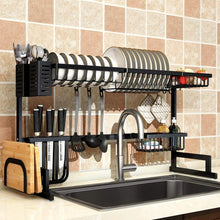 Load image into Gallery viewer, Large Over Sink Dish Drying Rack Stainless Steel Kitchen Supplies Storage Shelf

