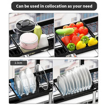 Load image into Gallery viewer, Large Over Sink Dish Drying Rack Stainless Steel Kitchen Supplies Storage Shelf
