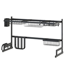Load image into Gallery viewer, Large Over Sink Dish Drying Rack Stainless Steel Kitchen Supplies Storage Shelf
