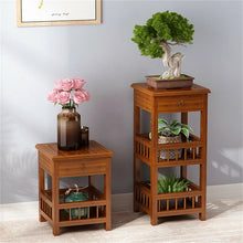 Load image into Gallery viewer, Heavy Duty 2-Tier Bamboo Side End Table Night Stand Storage Display Shelf Home
