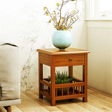 Load image into Gallery viewer, Heavy Duty 2-Tier Bamboo Side End Table Night Stand Storage Display Shelf Home
