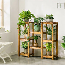 Load image into Gallery viewer, Multi Tier Wood Plant Stand Flower Pot Shelving Unit Display Rack Storage Patio
