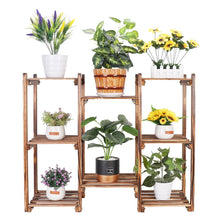 Load image into Gallery viewer, Multi Tier Wood Plant Stand Flower Pot Shelving Unit Display Rack Storage Patio
