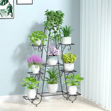 Load image into Gallery viewer, Heavy Duty Plant Stand Flower Pot Holder Corner Rack Metal Shelf Indoor Outdoor
