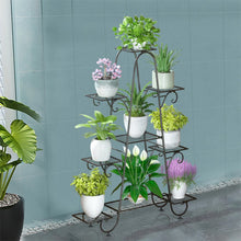 Load image into Gallery viewer, Heavy Duty Plant Stand Flower Pot Holder Corner Rack Metal Shelf Indoor Outdoor
