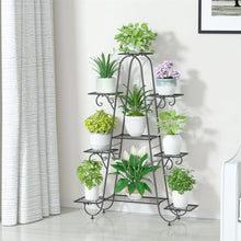 Load image into Gallery viewer, Heavy Duty Plant Stand Flower Pot Holder Corner Rack Metal Shelf Indoor Outdoor
