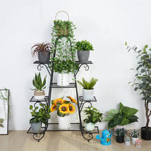 Load image into Gallery viewer, Heavy Duty Plant Stand Flower Pot Holder Corner Rack Metal Shelf Indoor Outdoor
