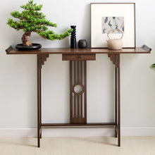 Load image into Gallery viewer, Rustic Narrow Console Table Slim Sofa Table with Storage Drawers Foyer Table
