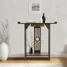 Load image into Gallery viewer, Rustic Narrow Console Table Slim Sofa Table with Storage Drawers Foyer Table
