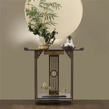 Load image into Gallery viewer, Rustic Narrow Console Table Slim Sofa Table with Storage Drawers Foyer Table
