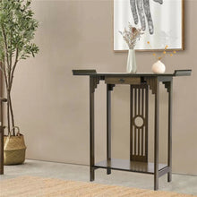 Load image into Gallery viewer, Rustic Narrow Console Table Slim Sofa Table with Storage Drawers Foyer Table
