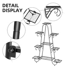 Load image into Gallery viewer, Heavy Duty Plant Stand Flower Pot Holder Corner Rack Metal Shelf Indoor Outdoor
