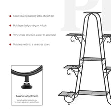 Load image into Gallery viewer, Heavy Duty Plant Stand Flower Pot Holder Corner Rack Metal Shelf Indoor Outdoor
