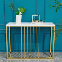 Load image into Gallery viewer, Accent Console Table Gold Metal Frame for Hallway Entryway Living Room Entrance
