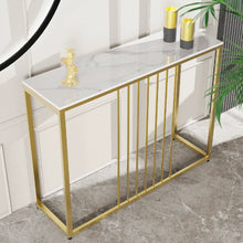 Load image into Gallery viewer, Accent Console Table Gold Metal Frame for Hallway Entryway Living Room Entrance
