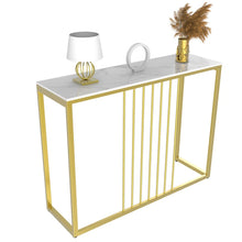Load image into Gallery viewer, Accent Console Table Gold Metal Frame for Hallway Entryway Living Room Entrance
