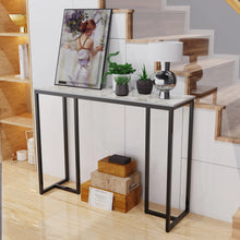 Load image into Gallery viewer, Console Table Narrow Sofa Side Table with Sintered Stone Tabletop Golden Frame
