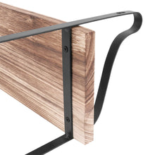 Load image into Gallery viewer, Wall Floating Shelving Unit Living Room Shelf with Dual Layers and Metal Bracket

