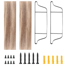 Load image into Gallery viewer, Wall Floating Shelving Unit Living Room Shelf with Dual Layers and Metal Bracket
