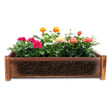 Load image into Gallery viewer, 26"x13"x6" Raised Garden Bed Outdoor Solid Wood Planter fr Vegetable/Flower/Herb

