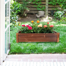 Load image into Gallery viewer, 26"x13"x6" Raised Garden Bed Outdoor Solid Wood Planter fr Vegetable/Flower/Herb
