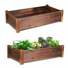 Load image into Gallery viewer, 26"x13"x6" Raised Garden Bed Outdoor Solid Wood Planter fr Vegetable/Flower/Herb
