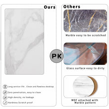 Load image into Gallery viewer, Gold Metal Nesting Tables Stackable Set Of 2 End Tables Side Tables Marble Top
