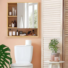 Load image into Gallery viewer, Bathroom Mirror Cabinet Wall Mounted Bamboo Space Saver Medicine Cabinet Storage
