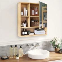 Load image into Gallery viewer, Bathroom Mirror Cabinet Wall Mounted Bamboo Space Saver Medicine Cabinet Storage
