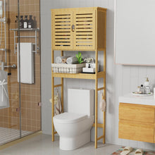 Load image into Gallery viewer, Over The Toilet Storage Cabinet Tall Bathroom Cabinet Organizer with Cupboard
