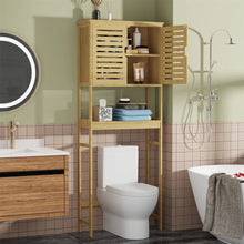 Load image into Gallery viewer, Over The Toilet Storage Cabinet Tall Bathroom Cabinet Organizer with Cupboard
