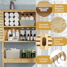 Load image into Gallery viewer, Over The Toilet Storage Cabinet Tall Bathroom Cabinet Organizer with Cupboard
