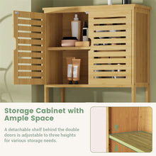 Load image into Gallery viewer, Over The Toilet Storage Cabinet Tall Bathroom Cabinet Organizer with Cupboard
