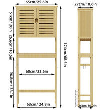 Load image into Gallery viewer, Over The Toilet Storage Cabinet Tall Bathroom Cabinet Organizer with Cupboard
