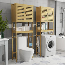Load image into Gallery viewer, Over The Toilet Storage Cabinet Tall Bathroom Cabinet Organizer with Cupboard

