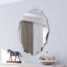 Load image into Gallery viewer, Heavy Beveled Edge Wall Mirror Bathroom Mirror Vanity Scalloped Oval Frameless
