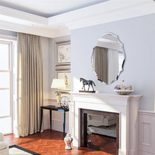 Load image into Gallery viewer, Heavy Beveled Edge Wall Mirror Bathroom Mirror Vanity Scalloped Oval Frameless
