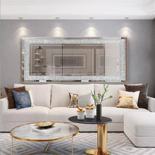 Load image into Gallery viewer, 47 x24 Crystal Crush Diamond Wall Mirror Silver Mirror Gorgeous Rectangle Mirror
