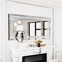 Load image into Gallery viewer, 47 x24 Crystal Crush Diamond Wall Mirror Silver Mirror Gorgeous Rectangle Mirror
