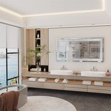 Load image into Gallery viewer, 47 x24 Crystal Crush Diamond Wall Mirror Silver Mirror Gorgeous Rectangle Mirror
