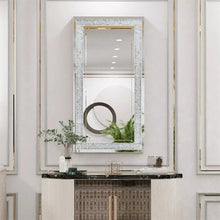 Load image into Gallery viewer, 47 x24 Crystal Crush Diamond Wall Mirror Silver Mirror Gorgeous Rectangle Mirror
