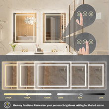 Load image into Gallery viewer, 20x28 inch LED Lighted Bathroom Wall Mounted Mirror with High Lumen Anti-Fog
