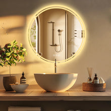 Load image into Gallery viewer, Smart LED Backlit Bathroom Round Mirror with Lights Anti-Fog Dimmable Memory
