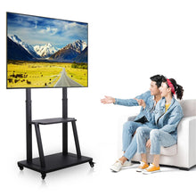Load image into Gallery viewer, TV Mobile Flat-Panel Floor Stand Cart Height Adjustable LCD- 32’’- 100’’ Monitor

